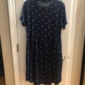 Brand New! Cotton polka dot short sleeved dress